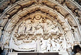 Portail Nord - Porte de l'Incarnation - Linteau, Tympan